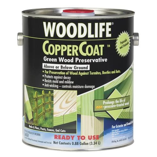 Rust-Oleum Woodlife® CopperCoat™ Exterior Green Wood Preservative - .88 Gal. 1 Rust-Oleum Woodlife® CopperCoat™ Exterior Green Wood Preservative - .88 Gal.