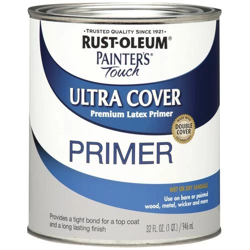 Rust-Oleum® Painter's Touch® Ultra Cover Gray Latex Primer - 1 Qt. 1 Rust-Oleum® Painter's Touch® Ultra Cover Gray Latex Primer - 1 Qt.