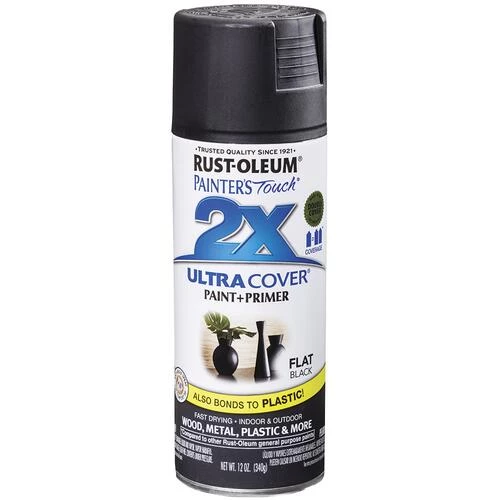 Rust-Oleum® Painter's Touch® 2X Ultra Cover® Flat Black General Purpose Spray Paint - 12 Oz. 1 Rust-Oleum® Painter's Touch® 2X Ultra Cover® Flat Black General Purpose Spray Paint - 12 Oz.
