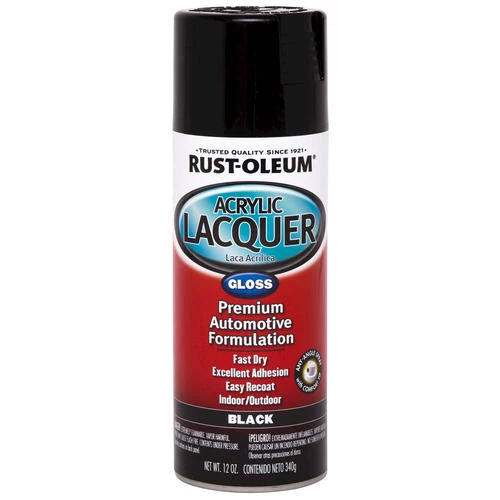 Rust-Oleum® Acrylic Lacquer Gloss Black Automotive Spray Paint - 12 Oz. 1 Rust-Oleum® Acrylic Lacquer Gloss Black Automotive Spray Paint - 12 Oz.