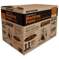 Rust-Oleum® Professional 2X Fluorescent Red-Orange Inverted Marking Spray Paint - 12 Pk.
