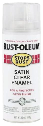 Rust-Oleum® Stops Rust® Satin Clear Protective Enamel Spray Paint - 12 Oz. 1 Rust-Oleum® Stops Rust® Satin Clear Protective Enamel Spray Paint - 12 Oz.