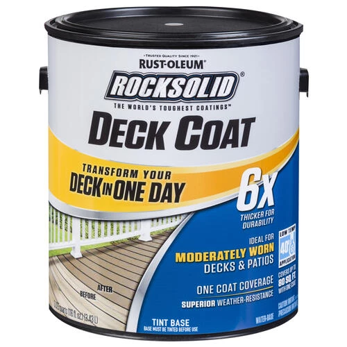 Rust-Oleum® RockSolid® 6X White Deck Coat - 1 Gal. 3 Rust-Oleum® RockSolid® 6X White Deck Coat - 1 Gal. - Image 3