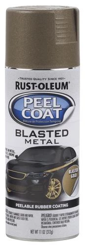 Rust-Oleum® Peel Coat® Metallic Gold Blasted Metal Peelable Rubber Coating Spray - 11 Oz. 1 Rust-Oleum® Peel Coat® Metallic Gold Blasted Metal Peelable Rubber Coating Spray - 11 Oz.