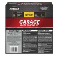 Rust-Oleum® RockSolid® Polycuramine® High-Gloss Black 1-Car Garage Floor Coating Kit - 90 Oz. -Rust-Oleum Sales 318712 Back