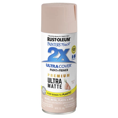 Rust-Oleum® Painter's Touch® 2X Ultra Cover® Ultra Matte Rustic Pink General Purpose - 12 Oz 1 Rust-Oleum® Painter's Touch® 2X Ultra Cover® Ultra Matte Rustic Pink General Purpose - 12 Oz
