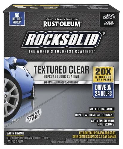 Rust-Oleum® RockSolid® Polycuramine® Satin Clear Textured Topcoat Floor Coating - 120 Oz. 1 Rust-Oleum® RockSolid® Polycuramine® Satin Clear Textured Topcoat Floor Coating - 120 Oz.