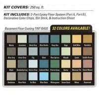 Rust-Oleum® EPOXYSHIELD® Satin Limestone Basement Floor Coating Kit - 120 Oz. -Rust-Oleum Sales BasementFloorColorArray new