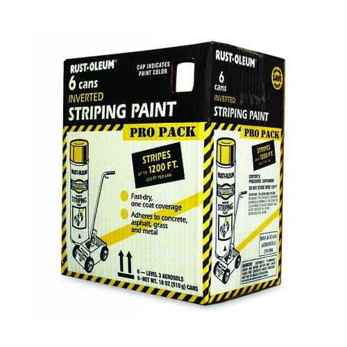 Rust-Oleum® Professional Flat White Inverted Striping Spray Paint 18 Oz. - 6 Pack 1 Rust-Oleum® Professional Flat White Inverted Striping Spray Paint 18 Oz. - 6 Pack