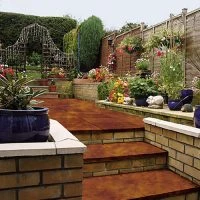 Rust-Oleum® RockSolid® Limestone Semi-Transparent Concrete Stain - 1 Gal. -Rust-Oleum Sales TerraCottaSteps